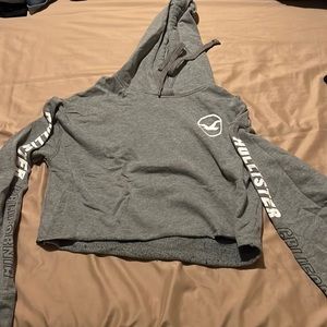 hollister crop hoodie